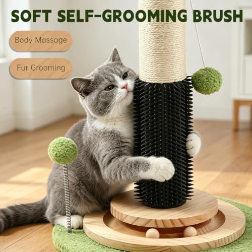 39.4'' Tall Cat Scratching Post (green-39.4inch)