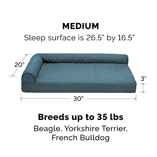 Cooling Gel Dog Bed for Medium (Medium / (Quilted Paw) Bluestone)