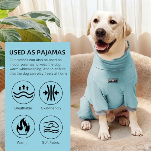 Dog Pyjamas PJS Sweater Clothes and Home Clothing Suitable for Small to Medium Breeds of Dogs (Blue / L)
