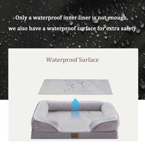 Orthopedic Dog Bed XXL (53.0"L x 42.0"W x 8.0"Th / Light Grey)