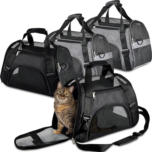 4 Pcs Cat Carrier Soft (Black, Gray)
