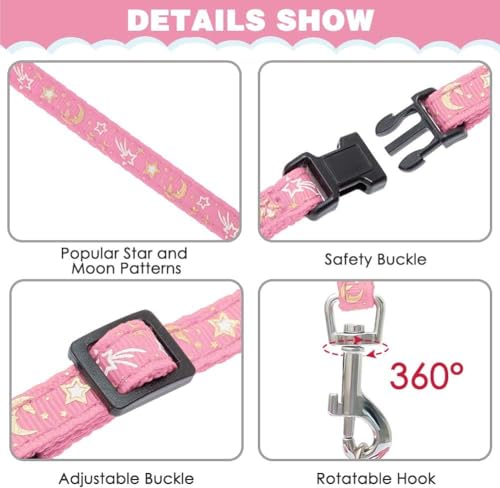 Cat Harness with Leash and Collar Set (Small / Pink)