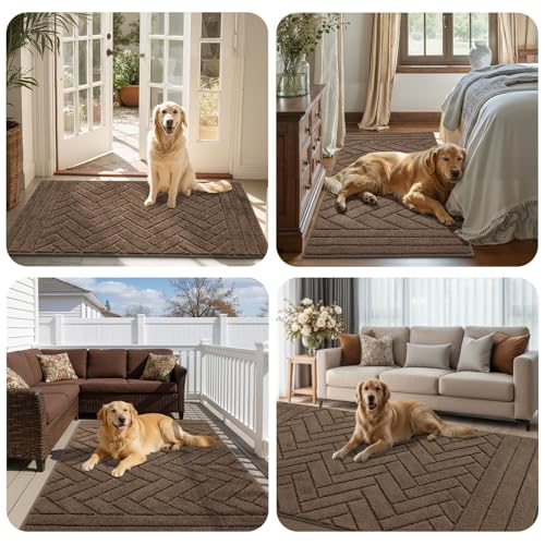 Large Dog Door Mat (32"x47" / Latte)