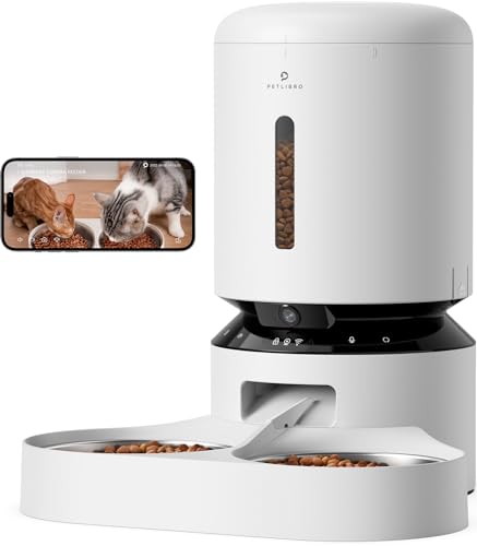 Automatic Cat Feeder with Camera for Two Cats (White / 5L (With Camera))
