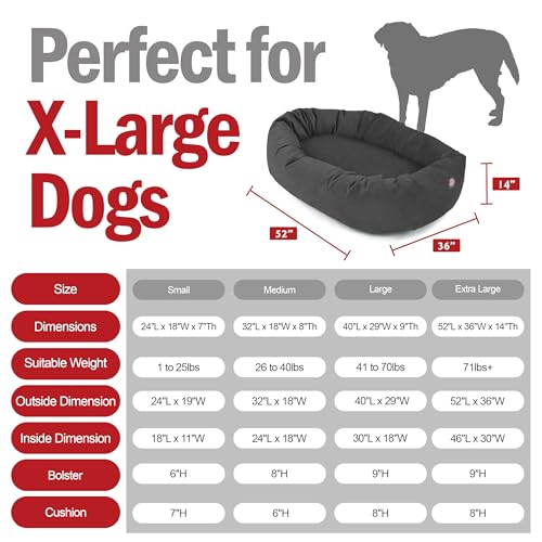 Suede Shredded Memory Foam Mix Calming Dog Bed Washable (Gray)