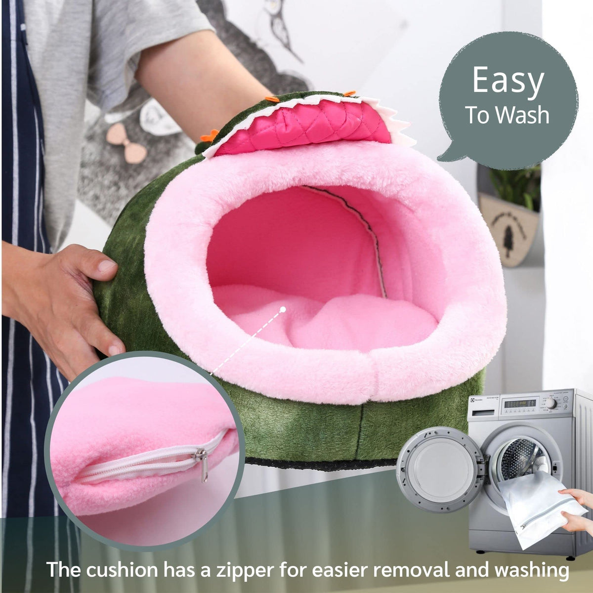 Rat Bed Hut Guinea Pig Hideout House Small Animal Tent Accessories Rabbit Hideaway Igloo Supplies for Cages (XL / 3-Crocodile)