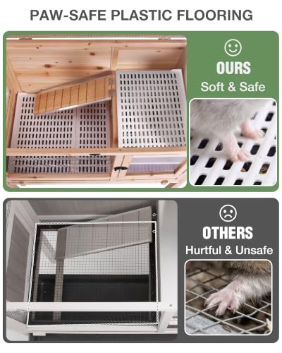 Guinea Pig Cage with Wooden Stand (Wood)
