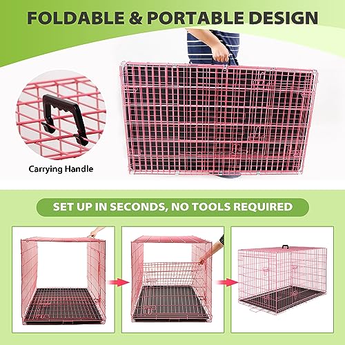 Dog Crate 42" (Pink)
