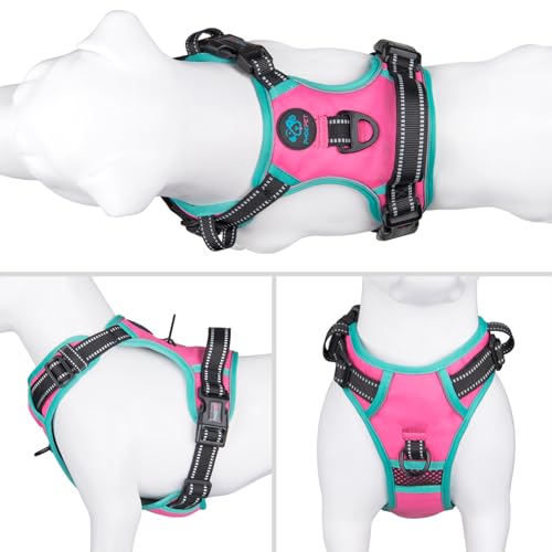 Upgraded No Pull Dog Harness (Pink / Small)