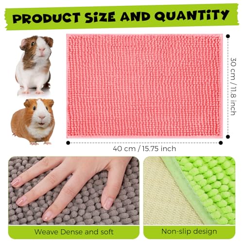 8 Pcs Guinea Pig Cage Liner (Gray, Green, Pink, Blue / 16x12'')