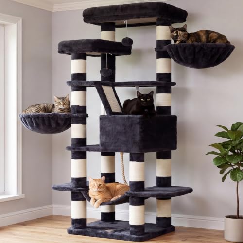 Cat Tree 68 inch Multi (Smoky Gray / 68 inch)