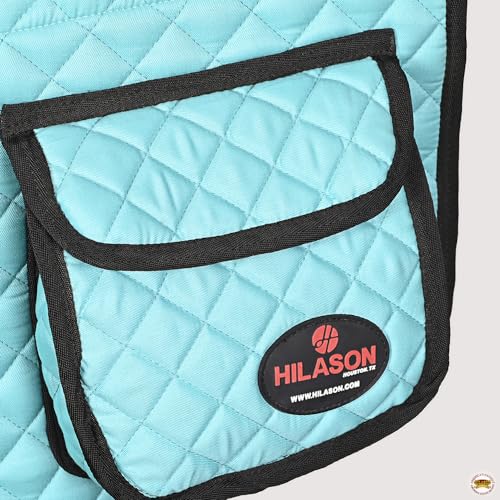 Western Horse Luxury Quilted Saddle Pads with Pockets (Turquoise)