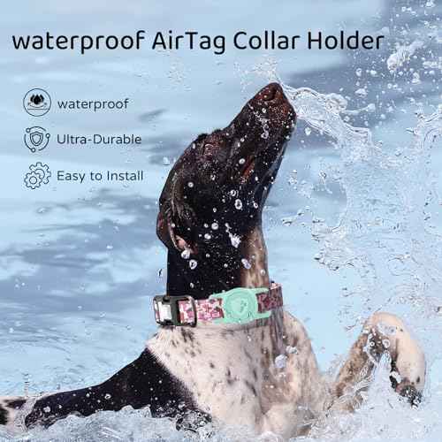 IP68 Waterproof AirTag Holder for Dog Collar (Light Green)