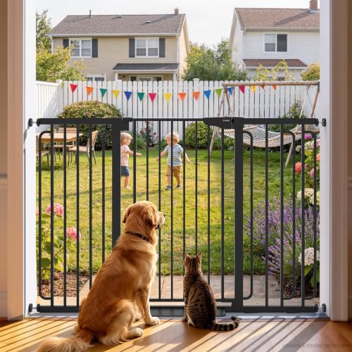 36" Extra Tall Baby Gate (Black / 30.4"-56.8" W x 36" H)