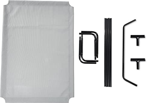 Cooling Breathable Elevated Pet Bed with Metal Frame for Large Dogs (Grey / X-Large)