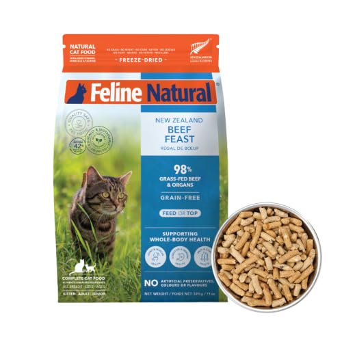 High Protein Freeze Dried Dry Cat Food with 98% Meat (11 Ounce (Pack of 1))