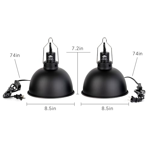 2 Pack Reptile Light Fixture (8.5in)