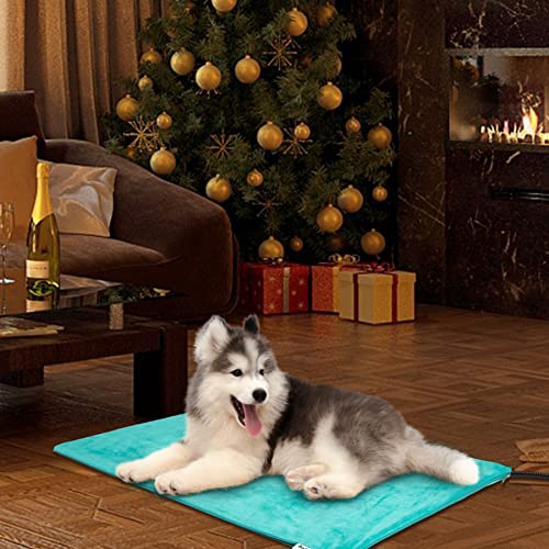 Large Pet Heating Pad (Green / 35.0"L x 24.0"W x 0.6"Th)