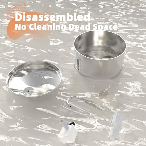 74oz Cat Water Fountain Stainless Steel for Drinking