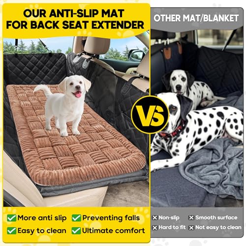 Dog Car Bed Mat Non (Brown / For Cars/ SUV/ Small Truck (50"×24.6"))