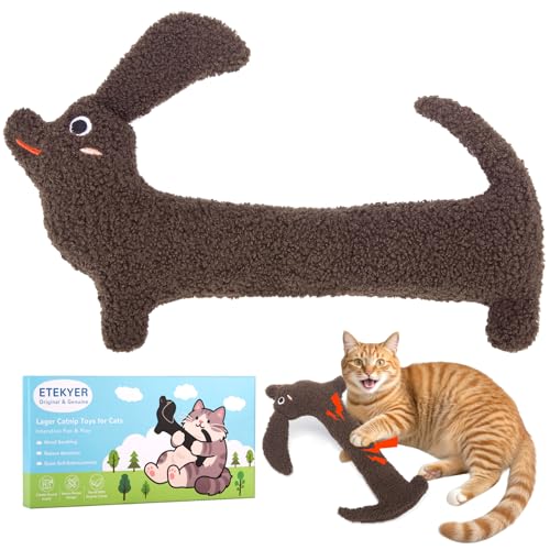 Refillable Catnip Cat Kicker Toy (Dachshund shape catnip toy)