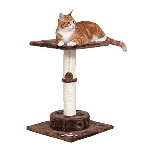 22.5" Tall Cat Tree for Indoor Cats (Cat Tower / Scratching Post Playground (Brown))