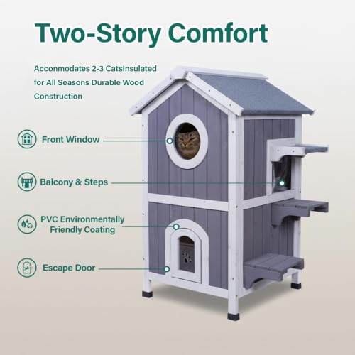 Outdoor Cat House (M Insulated Cat House)