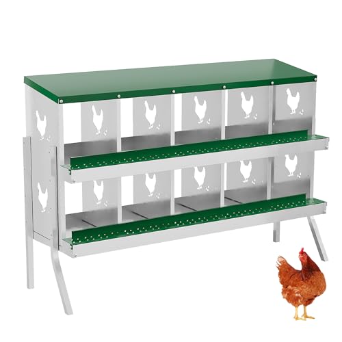 10 Hole Chicken Nesting Box with Roll Out Egg Tray