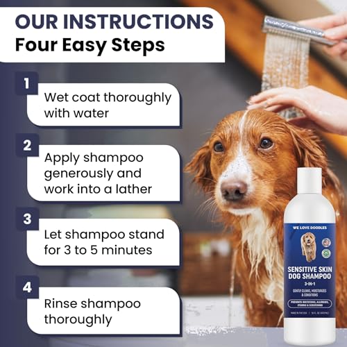 Dog Shampoo for Sensitive Skin with Oatmeal & Aloe