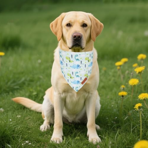 Dinosaurs Dog Bandana (X-Large / Dinosaurs-1)