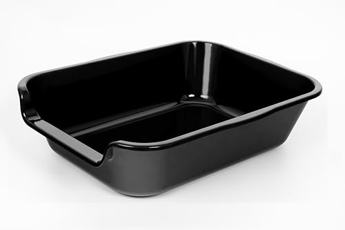 Extra Large Low Entry ABS Cat Litter Box (Small (Pack of 1) / Black)