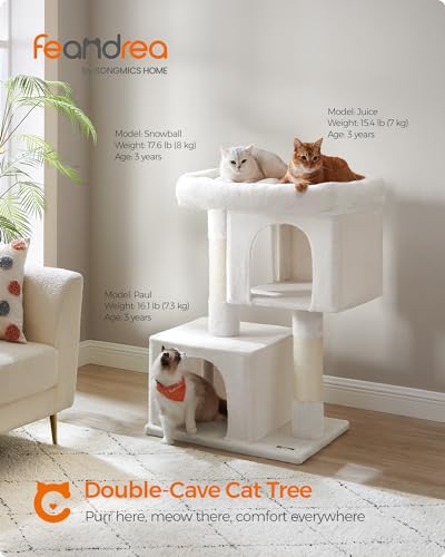 Cat Tree 40.6 (XL (26.8"L x 18.9"W x 40.6"H) / Cream White)