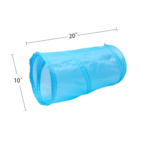Cat Tunnel for Indoor Small Cats Kittens Rabbits (20 Inch (Pack of 3) / Light Green)