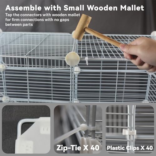 4 Tier Guinea Pig Cages Indoor (28.7"L x 14.6"W x 34.2"H)