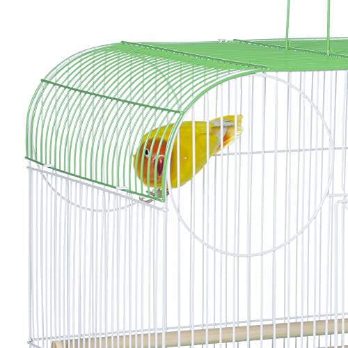 South Beach Flat Top Bird Cage (Lime Green / 10.6"L x 0.5"W x 18.0"H)