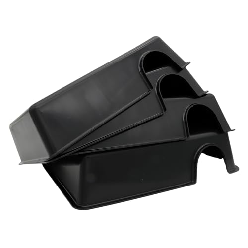 Reptile Hide Box Cave (Black / XL 4 Pcs)