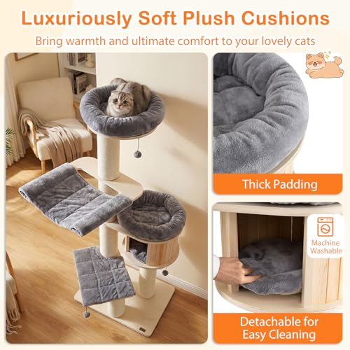 Modern Cat Tree (68.5 Inches / Gray)
