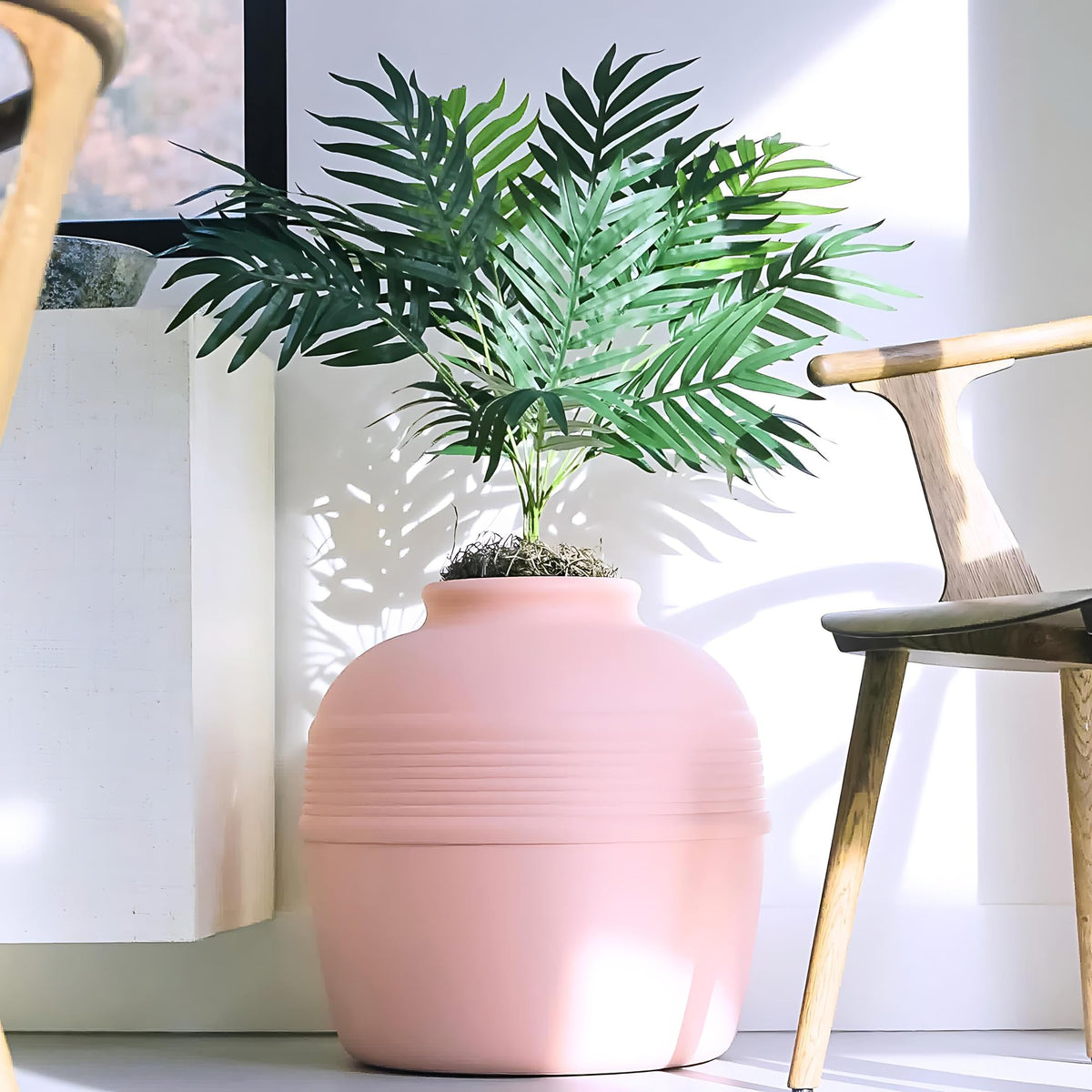 Original Hidden Litter Box Planter (Palm Plant / Base Kit / Blush Coral)