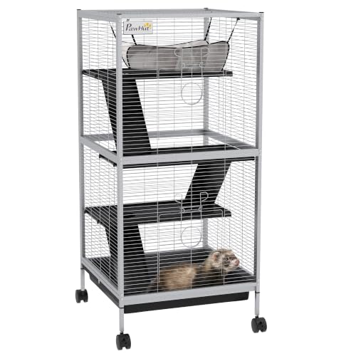 Metal Small Animal Cage (20.5"L x 20.5"W x 44.8"H / White)