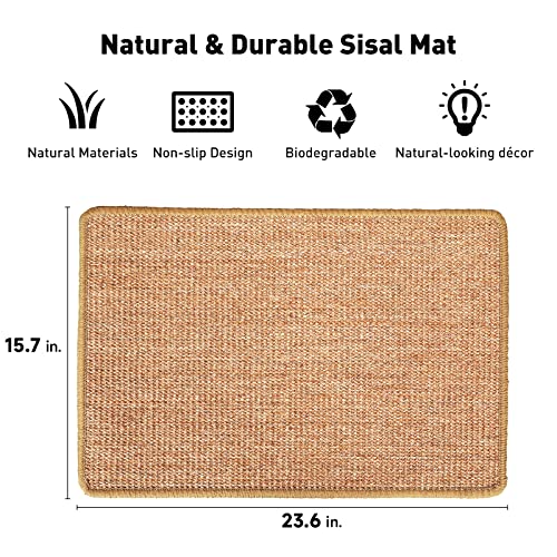 Cat Scratcher Mat (Brown-23.6 x 15.7 Inch)