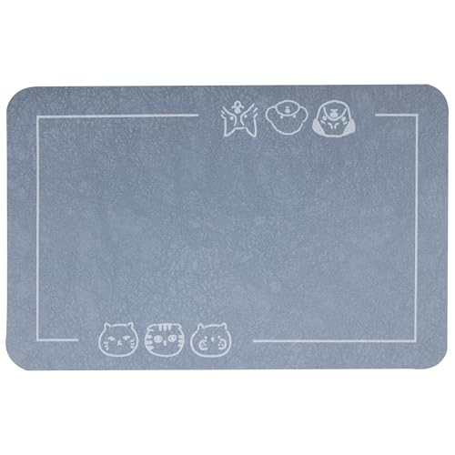 Cat Pet Food Mat (Navy Blue / 24"L x 16.9"W)