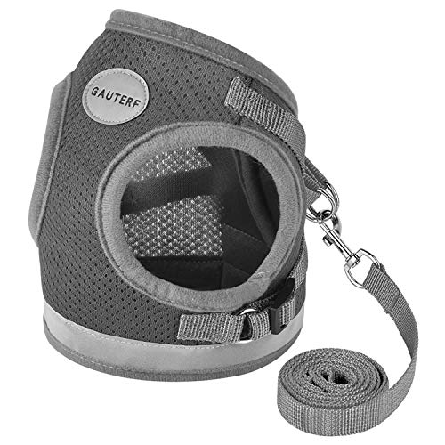 Cat Harness and Leash Set (S (Chest: 9" - 11") / DarkGrey)