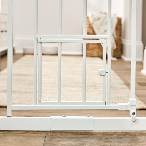Carlson 36" Extra Tall Walk Through Dog Gate for Doorways & Bottom of Stairs (White / 29.5-36.5" W x 36" H)