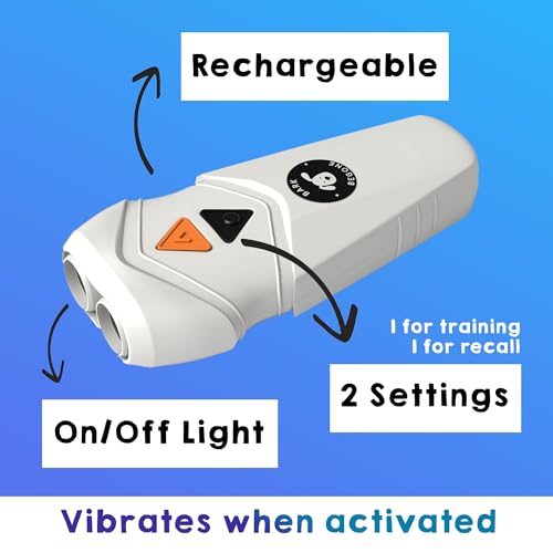 Ultrasonic Dog Bark Deterrent & Behavior Corrector (White Rechargeable (1 Pack))