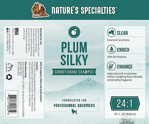 Plum Silky Ultra Concentrated Dog Shampoo Conditioner (32oz)