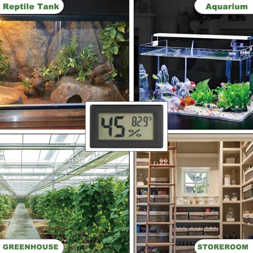 Reptile Thermometer and Humidity Gauge Digtal Terrarium Thermometer 2pc (rectangle)