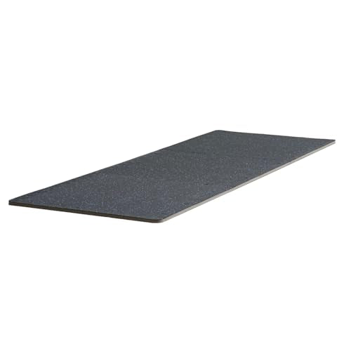 0.56Inch 100sq.ft 25 Tiles Gym Flooring for Home Gym (Black & Blue / 25"L x 25"W x 0.56"Th)