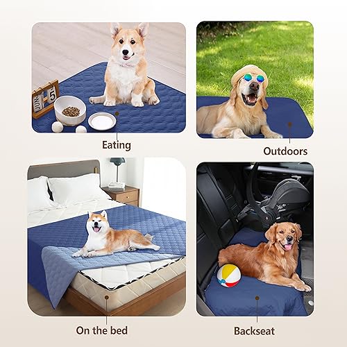 Waterproof Dog Blanket (30x90 Inch (Pack of 1) / Dark Navy/Light Navy)