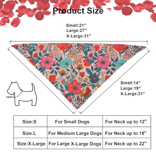 Spring Floral Dog Bandana (X-Large / Flower)
