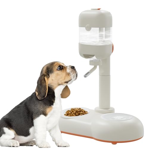 Pet Bowls with Weaning Bottles (White)